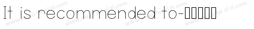 It is recommended to字体转换